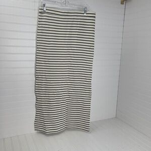 Splendid Evereve White Striped Maxi Skirt Large
